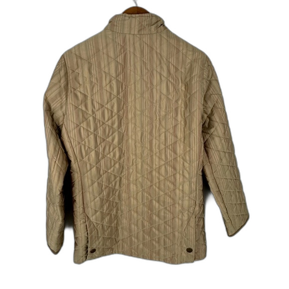 Barbour Muted Stripe Quilted Jacket Size 6 - Picture 2 of 15
